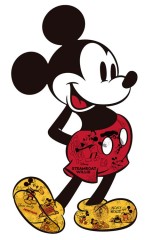 Mickey Mouse in silhouette