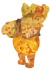 Pooh in silhouette