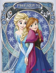 Anna and Elsa, <i>art nouveau</i> style