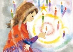 The girl with a lighted match