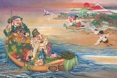 Ebisu Daikoku seaweed fishing