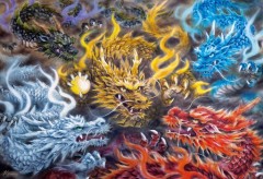 Dragons of five colours