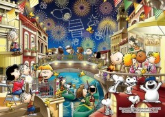 Snoopy fireworks show