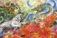 Descent of the four gods