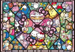 Sanrio characters in stained glass