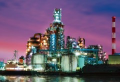 Industrial nightscape in Kawasaki