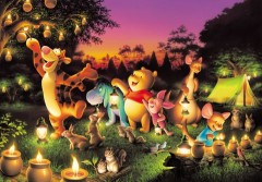 Candle party in the woods